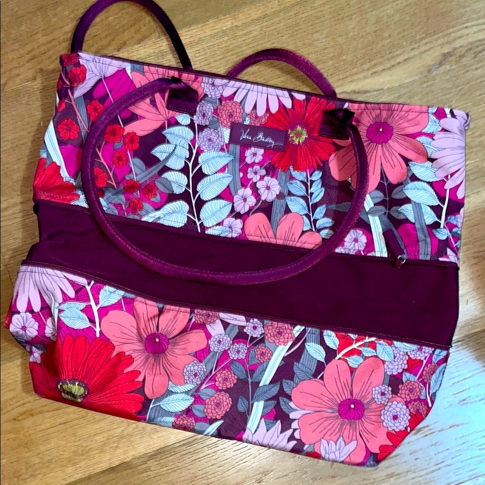 Vera Bradley Floral Tote Bag - Pink and Red - Picture 1 of 10